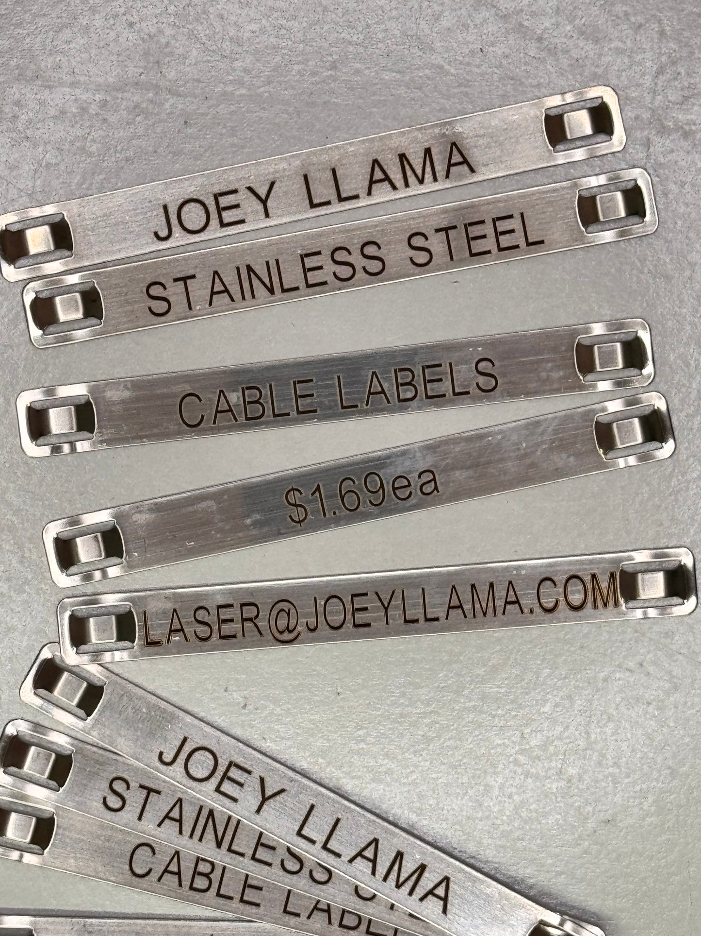 Cable Label - Stainless Steel